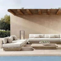 Japanese Style Waterproof and Sunscreen Garden Sofa, Minimalist Designer, Modern Garden Sofa, Artistic Outdoor Furniture, Divano