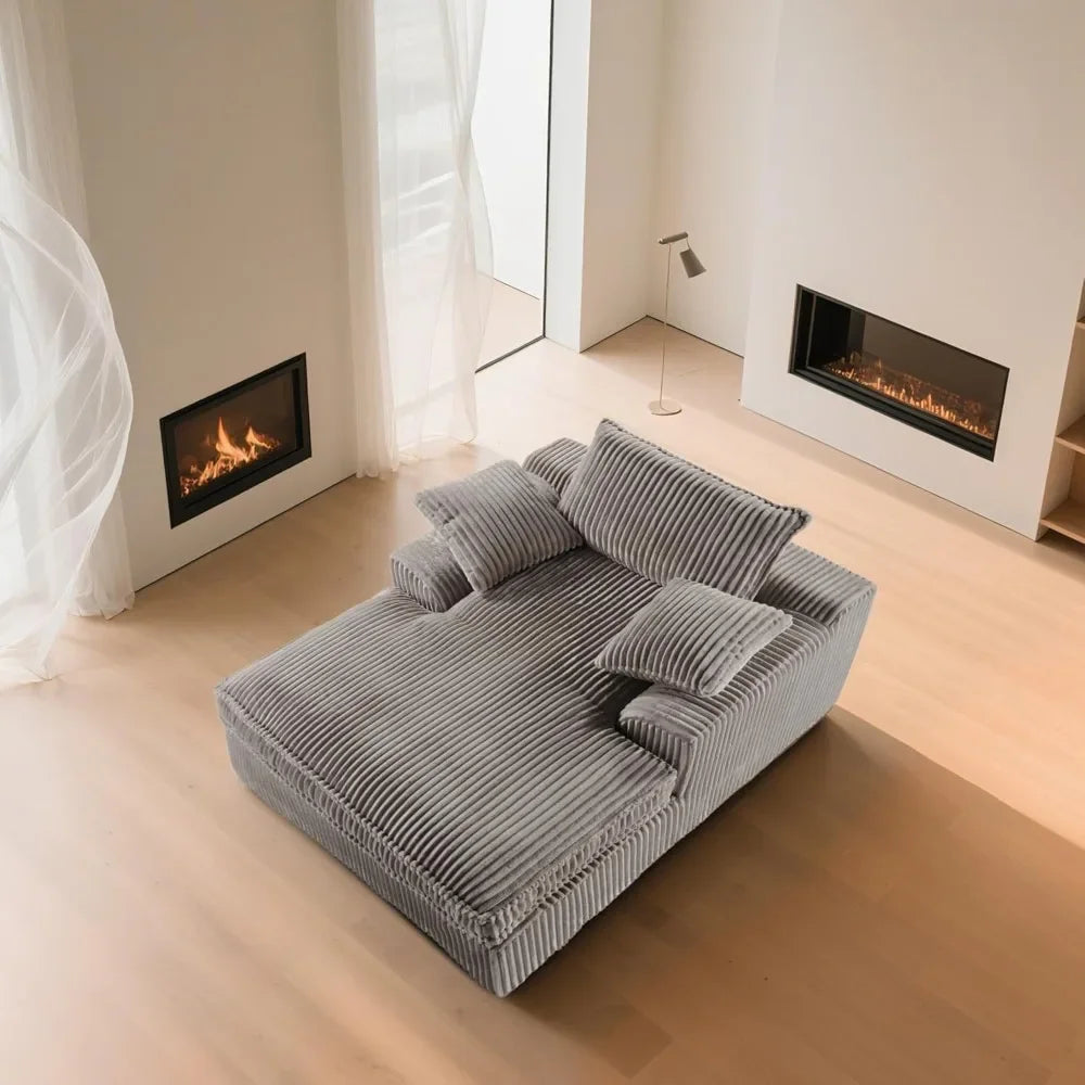 High-end Light Luxury Hot-selling Boneless Sofa Vacuum Compression Sofa Corduroy Retro Fabric Sofa