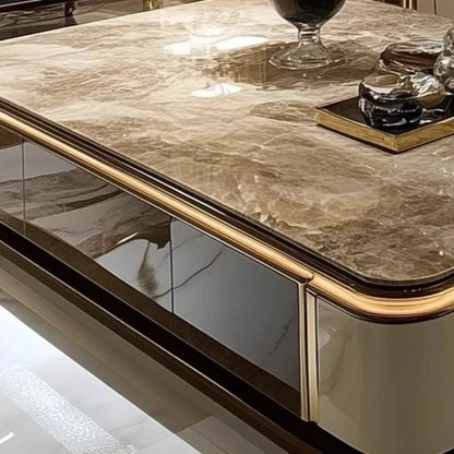 Classic Italian Coffee Tables Brown High Quality Designer Living Room Coffee Tables Modern Luxury Mesa De Centro Furniture Home