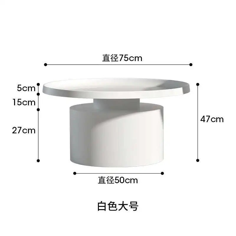 Set Round Table Nordic Center Modern Folding Metal Coffee Tables Storage Mesas Furniture GPF40XP