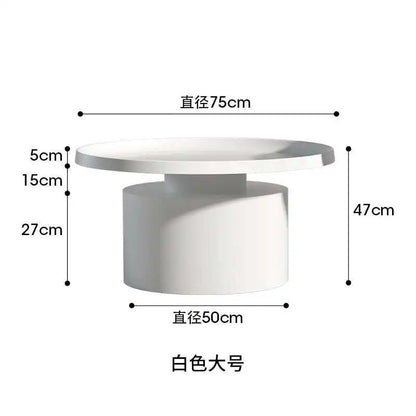 Set Round Table Nordic Center Modern Folding Metal Coffee Tables Storage Mesas Furniture GPF40XP