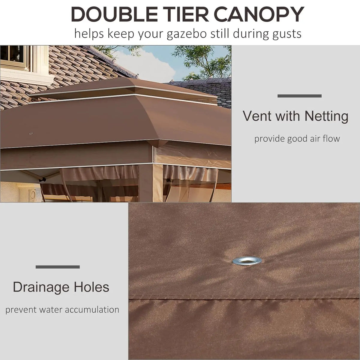12x12 Pop Up Canopy Tent with Netting Carry Bag Instant Sun Shelter 137sqft Shade Height Adjustable Outdoor Garden Patio Custom