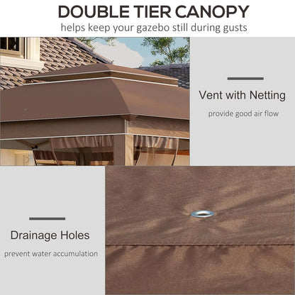 12x12 Pop Up Canopy Tent with Netting Carry Bag Instant Sun Shelter 137sqft Shade Height Adjustable Outdoor Garden Patio Custom