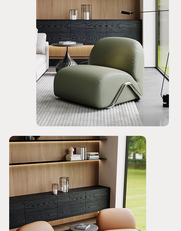 Tumbonas Lounge Living Room Chairs Sofa Lazy Reading Leather Living Room Chairs Individual Throne Sillones Library Furniture
