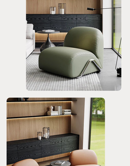 Tumbonas Lounge Living Room Chairs Sofa Lazy Reading Leather Living Room Chairs Individual Throne Sillones Library Furniture