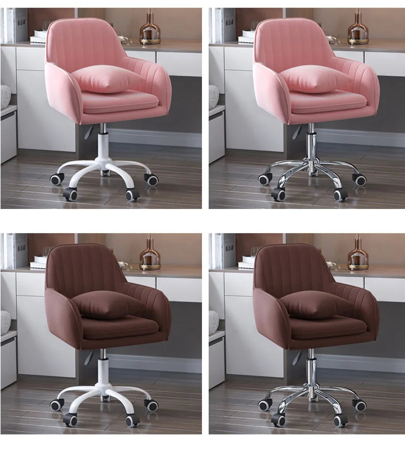 Modern Bedroom Comfortable Learning Chair Lift Swivel Office Chairs Study Room Chair Home Armrest Backrest Leisure Makeup Chair