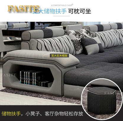 Fabric Big Sofa Set Living Room Furniture Cloth Sofa Modernos Para Sala Sectional Sofa U Shape Corner Couch Grandes Salon