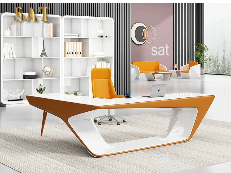 #V New 2024 Boss L Shape Luxury Office Furniture Manager High Tech Modern Executive Ceo Office Desk