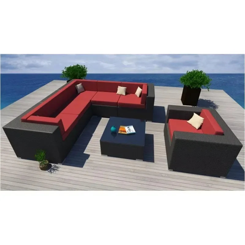 Luxury Durable Easy Cleaning  Garden Furniture Outdoor  Rattan   Lounge Set