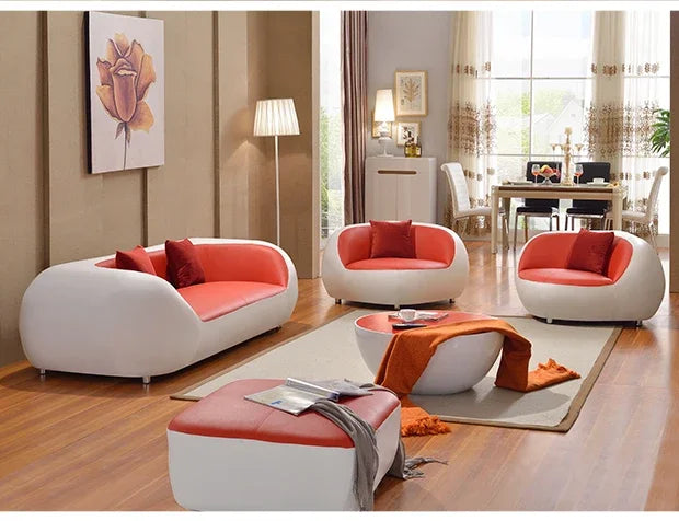 Nordic Accent Living Room Sofas Lazy Couch Leather Luxury Gaming Sofas Designer Decor Relaxing Divano Lounge Suite Furniture