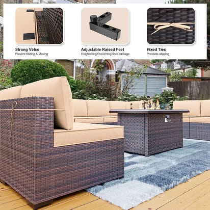PatioLix 13PCS Outdoor Furniture Set with 43