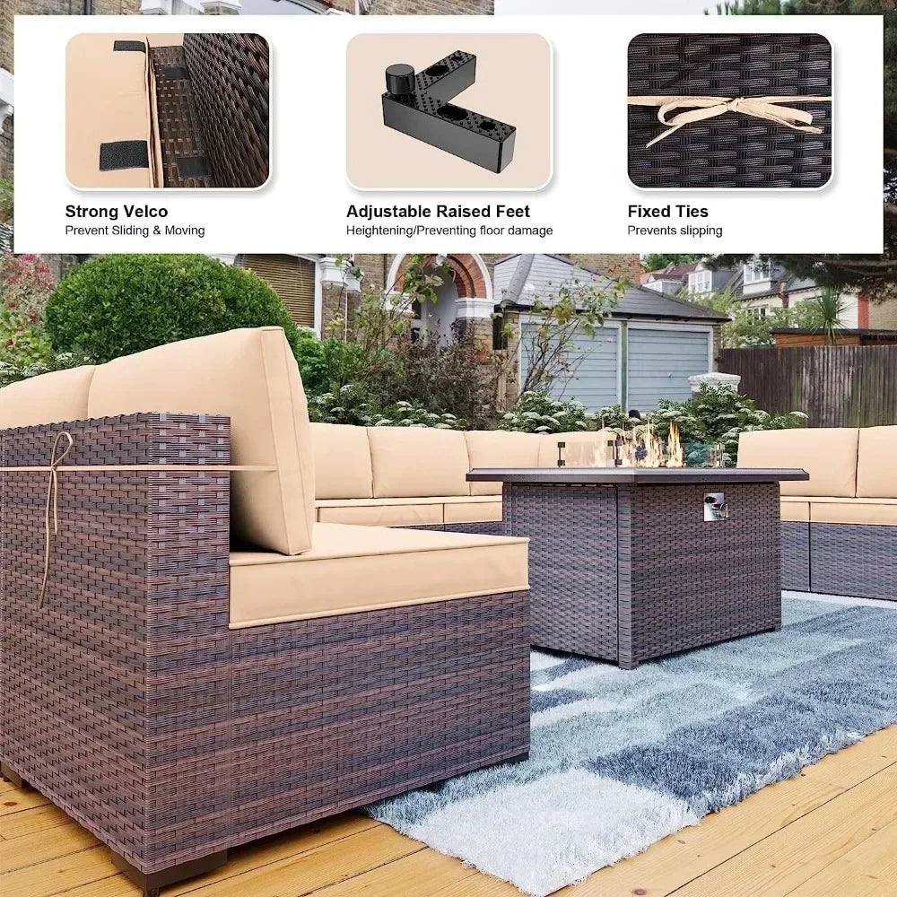 PatioLix 13PCS Outdoor Furniture Set with 43