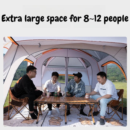 Sunshade Waterproof Tent Portable Wear Resistance Camping Tents Outdoor Stable Windproof Large Spaces Four Season Shelters