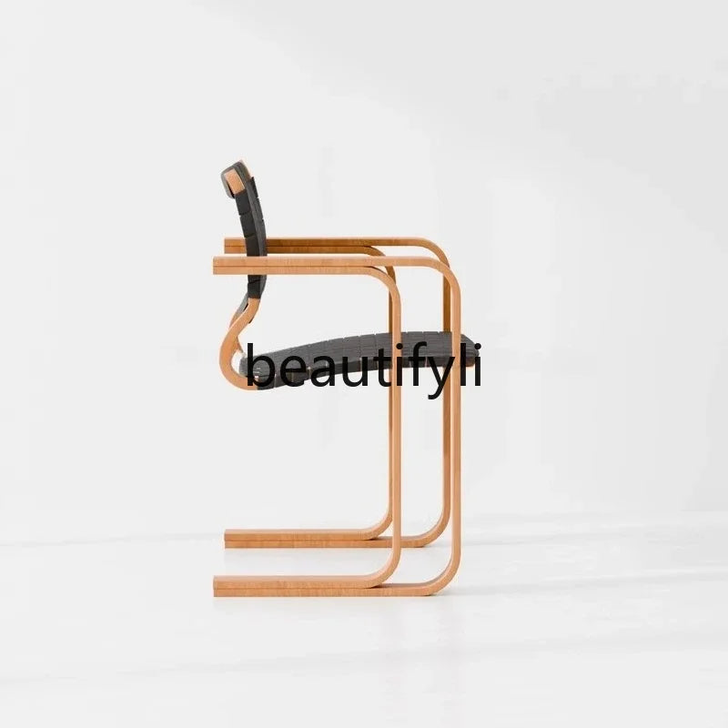 X Woven Vintage Solid Wood Retro Dining Chair Armchair New High-End