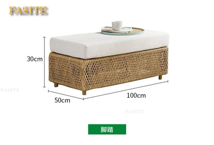 Nordic outdoor sofa, courtyard, terrace, balcony, leisure rattan chair, living room, outdoor waterproof High Quality