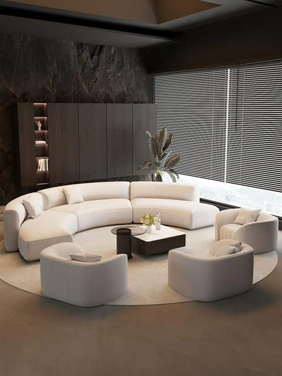 Semicircular curved special-shaped business sofa set Light luxury sales office Negotiate hotel lobby lounge area Reception