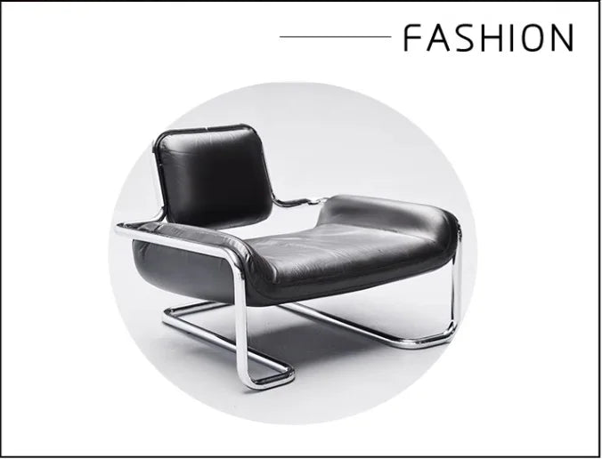 Nordic designer stainless steel embossed modeling stool balcony leisure chair personalized backrest sofa chair hotel lobby