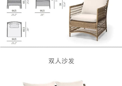 Living Room Chairs Outdoor Sofas Homestay Minimalist Design Balcony Garden Sofas Accent Modern Furniture Gartenstuhl Lshysf