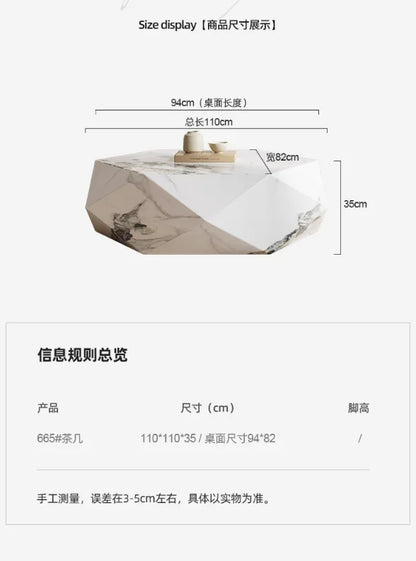 Minimalist Polygonal Coffee Tables Creative Modern Design Coffee Tables Diamond Design Living Room Furniture Quemo decoration