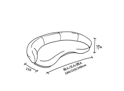 BJ High Quality Curved 3 Seater Sofa Adults Waterproof Modern Luxury Christmas Sofa European Seating Divano Letto Home Furniture