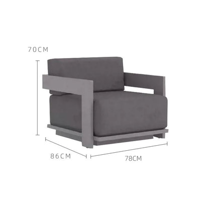 Outdoor villa terrace garden sun protection aluminum alloy sofa furniture set