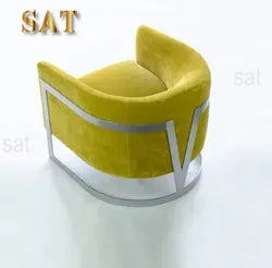 ForLuxury Gold Metal Accent Chair Velvet  for Home Hotel Single Sofa Single Sofa Chairs Sofa Chair