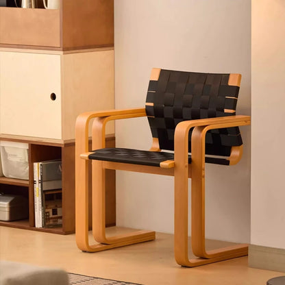 Pre-loved Solid Wood Armchair Dining Chair Home Fashion Comfort Retro Back Chair Esthetisch En Duurzaam Dining Room Furniture