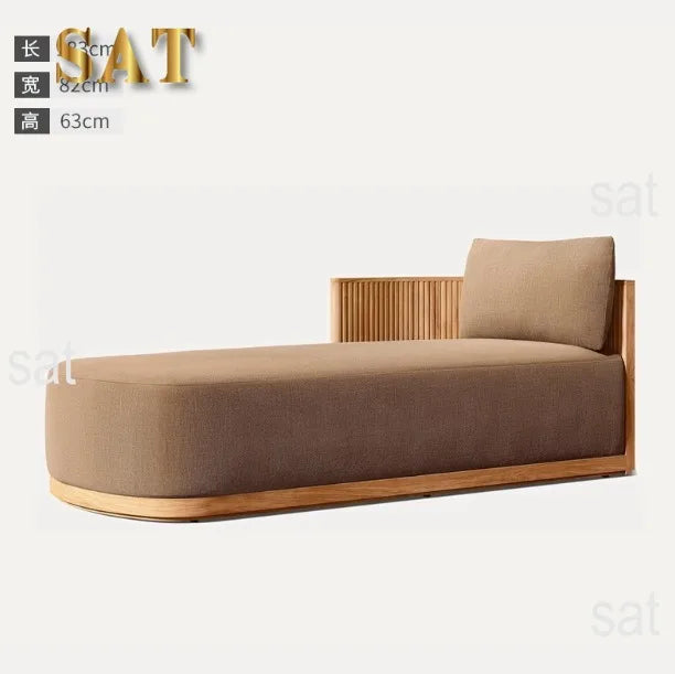nvModern Simple Courtyard Villa Garden Outdoor Waterproof Sunscreen Anticorrosive Durable Teak Sofa Outdoor Furniture&