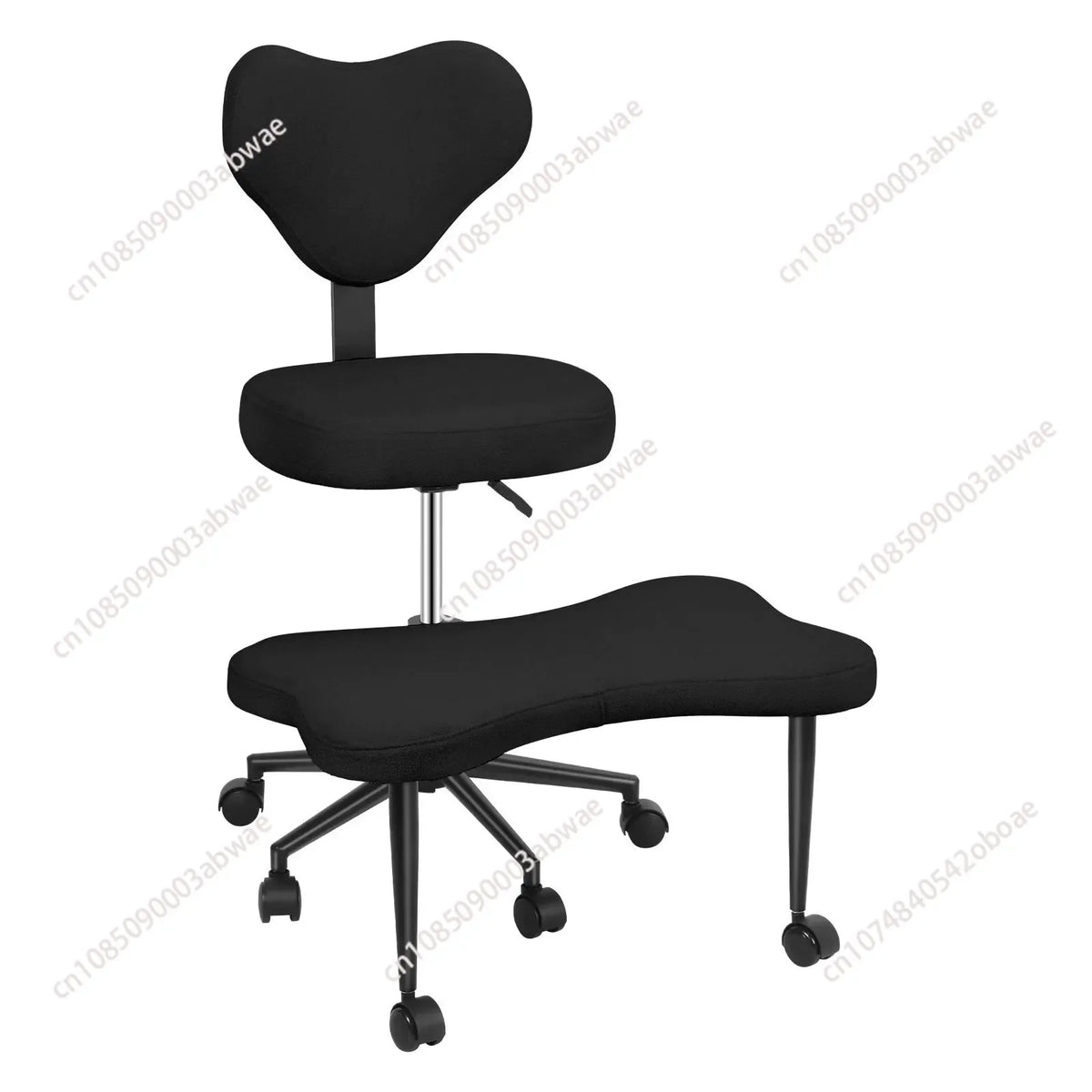 Cross Leg Chair - Meditation Chair with Wheels, ADHD Chair, Height Adjustable Seat, Adjustable Footstool