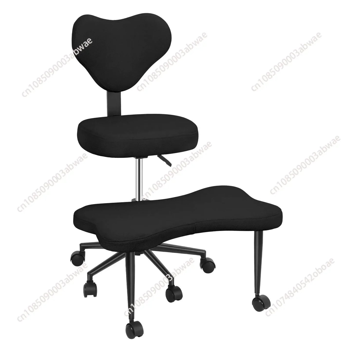 Cross Leg Chair - Meditation Chair with Wheels, ADHD Chair, Height Adjustable Seat, Adjustable Footstool
