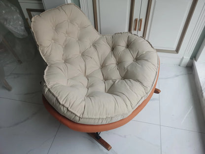 Elegant Nordic Rocking Chair for Living Room Single Penguin Chair Cozy Lazy Sofa Stylish Lounge Chair for Balcony and Patio
