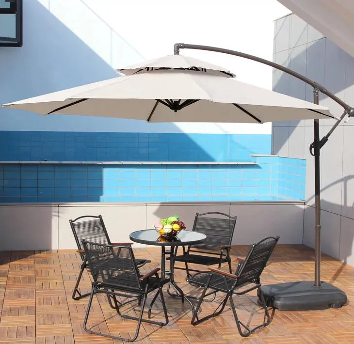 Waterproof Garden Cantilever Hanging Patio Umbrella & Bases Banana Cantilever Umbrella for Outdoor Garden