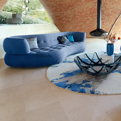 High-end curved sofa hall reception business living room corner sofa combination