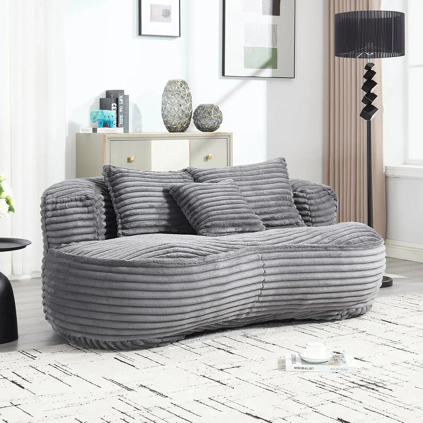OEM/ODM Compression Sealed Vacuum Package Living Room Bedroom Memory Foam Lazy Sofa Bean Bag Couch