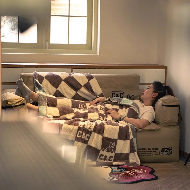 Double and Single Inflatable Sofa with Built-in Air Pump, Comfortable and Portable for Camping and Leisure Home Use