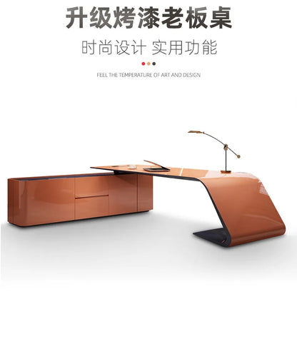 Fashionable Creative Office Desk Light Luxury Supervisor Manager Office Desk Accent Art Office Furniture Der Schreibtisch XYOD
