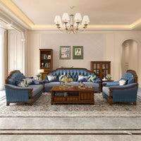 American, leather, sofa, solid wood, furniture, American, corner, sofa