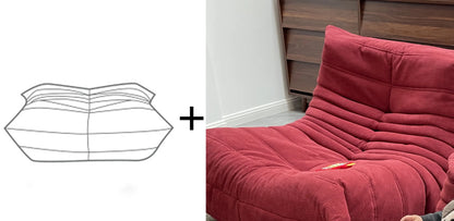 Lounge Bean Bag Chair for Adult Armless Lazy Floor Sofa Fireside Chair for Living Room Gaming Room Bedroom Soft Corduroy Couch