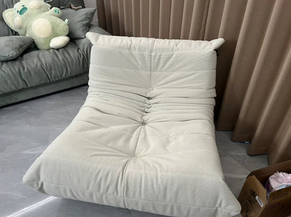 Lazy sofa, togo caterpillar sofa, light luxury, simple Internet celebrity creative chair, suede freehand space recliner