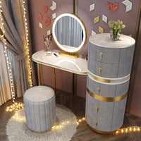 Bedroom Italian Light Luxury Dressing Table Wind Storage Cabinet One Small Apartment Makeup Dresser