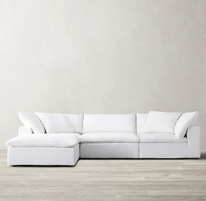 Modern Style Sales Sofa Living Room Furniture Holland Velvet Upholstery Sectional Fabric Elastic Stretch Sofas Set