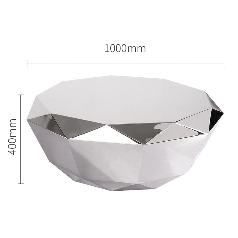 Diamond Shaped Coffee Table, Made of Stainless Steel Material, Suitable for Study Rooms, Bars, Hotels, Restaurants, and Offices