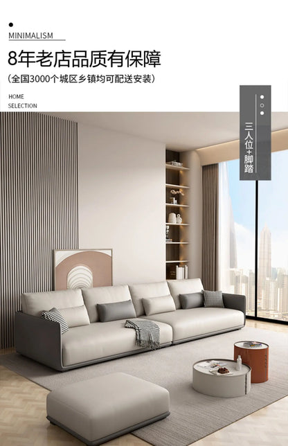 Designer Simple Soft Couches Living Room Comfortable Wood Luxury Modern Sofa Puffs Nordic Home Couch Wohnzimmer Home Furniture