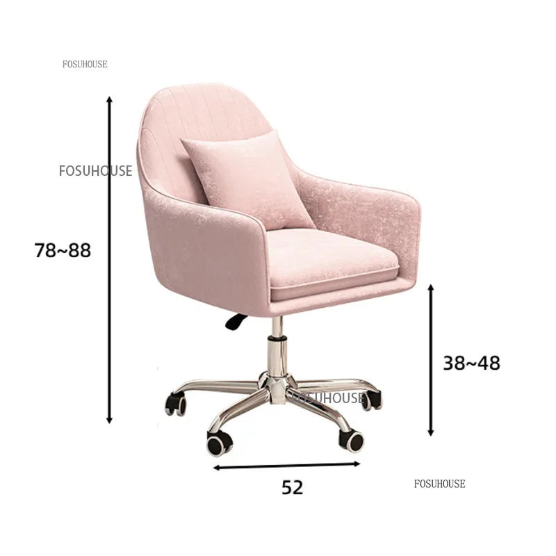 Computer Chair Nordic Household Comfortable Office Chair Bedroom Furniture Designer Backrest Study Swivel Pulley Gaming Chair