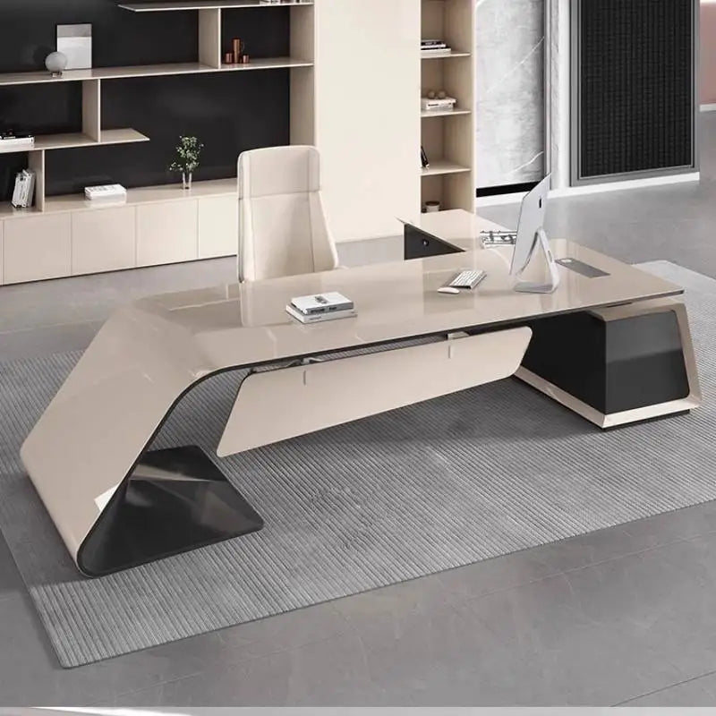 Big Wooden Executive Office Desk White Storage Standing Cheap Executive Office Desk Luxury Corner Mesa De Escritorio Mesa Office