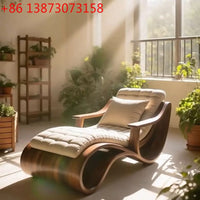 New Chinese-style North American black walnut chaise longue Song-style aesthetic living room chaise longue solid wood leisure
