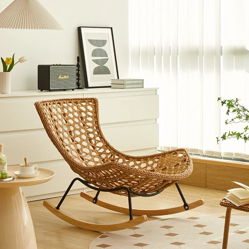 AA  Rocking Chair Adult Recliner Home Lazy Leisure Chair Single-Seat Sofa Chair