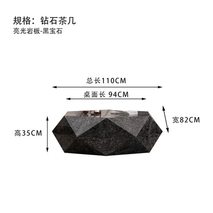 Living Room Home Designer Style Light Luxurymodern Minimalist Irregular Stainless Steel Diamond Coffee Table Mesa Auxiliar Room
