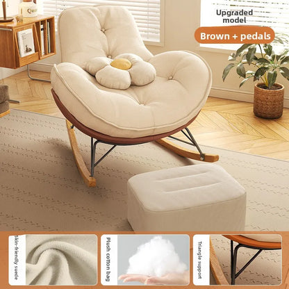 Firm Sofa Chair Living Room Balcony Rocking Chair Single Recliner Happy Chair Light Luxury Penguin Chair Leisure Chair