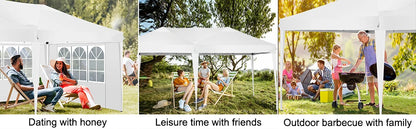 10x20FT Pop Up Canopy Tent with Removable Sidewalls Waterproof Commercial Instant Shelter Outdoor Gazebo Party Tent Protable Canopy Tents for Parties with Carry Bag
